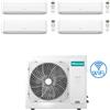 Hisense Climatizzatore Condizionatore Hisense Hi Comfort Wifi R32 Quadri Split Inverter 9000 + 9000 + 9000 + 9000 BTU con U.E. 4AMW81U4RJC Classe A++/A+