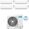 Hisense Climatizzatore Condizionatore Hisense Hi Comfort Wifi R32 Quadri Split Inverter 7000 + 7000 + 9000 + 9000 BTU con U.E. 4AMW81U4RJC Classe A++/A+