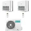 Hisense Climatizzatore Condizionatore Hisense Console Serie Turbo R32 Dual Split Inverter 18000 + 18000 BTU con U.E. 3AMW72U4RJC NOVITÁ Classe A++/A+