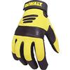 Dewalt, guanti da uomo in pelle sintetica imbottita, misura L, 1 paio, colore: nero/giallo