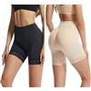 SUIUOI Donna Butt Lifter Push Up Glutei Pantaloncini, Mutande Imbottite Slip Glutei,Enhancer Hip Shaper Figura Pantaloni Vita Alta Solleva Glutei Mutande Mutande Imbottite Boxer Invisible Gambe