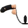 Black Velvets Cock cage with butt plug