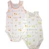 BABY DISTRIBUTION Bi-Pack Body Intimo Bimbo Neonato Senza Maniche Ellepi 2 Pezzi