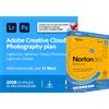 Adobe Piano fotografico Adobe + Norton 360 Deluxe per 3 dispositivi | 1 anno