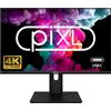 piXL PX27UDH4K 27 Inch Frameless IPS Monitor, 4K, LED Widescreen, 5ms Response Time, 60Hz Refresh, HDMI, Display Port, 2x USB-A+, USB-B+, USB-C 16.7 Million Colour Support, VESA Mount, Black Finish [PX27UDH4K]
