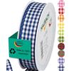 Halbach Seidenbänder Nastro regalo Vichy a quadri (blu scuro) | larghezza 25 mm lunghezza 25 m | nastro a quadri made in Germany | nastro a quadri in diversi colori
