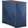 Fractal Design Era 2 ITX PC Case in Midnight Blue - Alluminio anodizzato elegante, piano in noce massiccio, supporta GPU a 3 slot, cavo riser PCIe 4.0 incluso