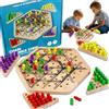 Omuyasi Catene in Legno Triangolo Gioco di Scacchi, 2-4 Giocatori, Chain Triangle Chess Game, Scacchiera Intellettuale per Bambini, Giochi da Tavolo da 3 4 5 6 8 10 Anni
