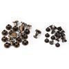 HEEPDD Rivetti in Ottone per Pelle 20 Pezzi 6.5mm, Viti a Testa Piatta Filettate per Cintura Borsa Artigianato, Chiodi Filettati per Pelletteria e Accessori Fai da Te
