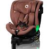 Lionelo Seggiolino Auto 0-36 Kg Isofix / 0M - 12 Anni / 40-150 cm / Gruppo 0+/1/2/3 Girevole a 360° colore Red Brick Bamboo - Harmony i-Size