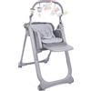 CHICCO Polly Magic Relax - Seggiolone Pappa 0-36 Mesi Reclinabile 8 Regolazioni Richiudibile colore Graphite