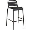 DecHome Sgabello Alto Varsavia in Acciaio cm 50x51x95 h Colore Grigio - FE802583-GREY