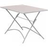 VivaGarden Tavolo da Giardino Pieghevole Rettangolare in Acciaio 110x70x72 cm colore Tortora - Petalo