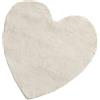 Baroni Home Tappeto a Pelo Lungo, Tappeto per Bambini Morbido, Tappeto Bambini Cameretta, Tappeto in Pelliccia Ecologica Morbido, Cuore Natural, 90X90 cm