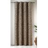 Linder - Tenda in tessuto Upcyclé - Tessuto e tinto in Francia - Tenda in stile tigre - Finitura occhielli canna di fucile - Colore Beige Cannella e Nero - Dimensioni 140 x 240 cm - Collezione Zulu