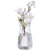 Relaxdays Vaso in Vetro Decorativo, Vasetto per Fiori da Interno, HxD: 20x10,5 cm, Decorazione Centrotavola, Trasparente