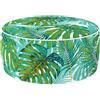 Avilia Pouf Gonfiabile Impermeabile per Interni ed Esterni - Design Floreale, Ideale per Cameretta, Soggiorno, Giardino | Pouf Rotondo, in Poliestere 53x23cm, Facile da Trasportare