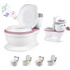 SUPERBE BEBE Vasino Per Bambini Wc Con Suono Per L'apprendimento Del Vasino - Wc Per Bambini E Neonati - Confortevole, Antiscivolo Con Suono Di Sciacquone E Musica - Con Vaso Rimovibile - Riduttore Wc Bambini