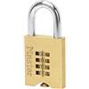 Master Lock 651EURD Lucchetto con Combinazione in Ottone, Oro, 10 x 5.1 x 1.3 cm