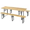 MIlani Home Set birreria con tavolo e due panche a tre gambe