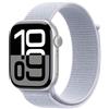 Apple Watch Series 10 Serie 10 GPS 46mm Cassa in Alluminio Color Argento con Blu tempesta Sport Loop