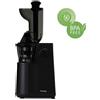 H.Koenig GSX24 TOTAL BLACK Estrattore di succo a rotazione lenta TUTTO NERO, SENZA BPA, TOTAL BLACK, sistema SILENZIOSO, lavabile in LAVASTOVIGLIE, corpo in acciaio inox, 50 RPM