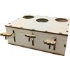 Generico Gioco Interattivo per Gatti Whack Mole - Alimentatore Puzzle in Legno, Dispenser di Cibo Multifunzione, Forniture Innovative per Gatti