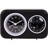 Fisura - Timer da cucina retrò nero. Timer da cucina analogico da 60 minuti. Timer multifunzione con orologio e funzione sveglia. Timer originale. Timer Pomodoro.