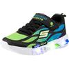 Skechers Flex-glow Dezlom, Scarpe Da Ginnastica Bambini e ragazzi, Black Blue Lime Trim Bblm, 37 EU
