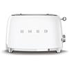 Smeg, Tostapane 2x2 TSF01WHEU, 2 Scomparti da 36mm, 6 Livelli di Doratura, Funzione Riscaldamento, Scongelamento e Bagel, Espulsione Automatica del Pane, Cassetto Raccoglibriciole, 950W, Bianco