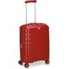 RONCATO B-FLYING Valigia Trolley Cabina Espandibile 4 Ruote 55x40x20/25 cm Rigida con Chiusura TSA, Bagaglio a Mano - ROSSO