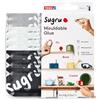 Tesa Colla modellabile Sugru di tesa, adesivo forte per tutti gli usi, confezione da 8 (8 x 3.5 g) in nero, bianco e grigio