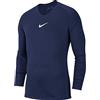 Nike Dry 1stlyr Jersey LS, Maglia Termica Uomo Park Firstlayer S 410 Mi Unisex Bimbi, Midnight Navy/White