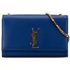 Saint Laurent Pre-Owned - Borsa a tracolla Grain De Poudre Monogram Kate media XXI secolo - Donna - pelle di vitello - Taglia unica - Blu