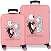 Disney Joumma Disney Nightmare Set di valigie rosa 55/68 cm Rigido 4,8 kg Chiusura a combinazione laterale ABS 4,8 kg 90 L Bagaglio a mano, Rosa, Taglia unica, Set di valigie