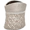 Romimex Vaso in ceramica argento 17 x 20 x 10 cm