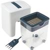 FACKELMANN Affettaverdure a stick, Linea EASY PREPARE, ideale per patate, carote e molto altro, 11,5x10x16cm, colore: blu scuro e bianco