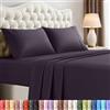 Utopia Bedding Set di lenzuola per letto king size, 4 pezzi, in microfibra spazzolata, resistente al restringimento e allo scolorimento, facile da pulire (king size, viola)