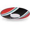 LE COQ PORCELAINE Geometrikós piattino per tazza caffè rosso Ø cm 11,5 (minimo 6 pezzi)
