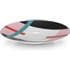 LE COQ PORCELAINE Geometrikós piattino per tazza tè rosso Ø cm 16 (minimo 6 pezzi)