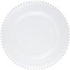 LE COQ PORCELAINE Helios piatto segnaposto con perle trasparenti Ø cm 34 (minimo 6 pezzi)