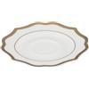 LE COQ PORCELAINE Ionica piattino per tazza tè avorio con filo oro al bordo e filo marly Ø cm 15,5 (minimo 6 pezzi)