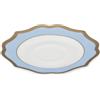 LE COQ PORCELAINE Ionica piattino per tazza tè celeste con filo oro al bordo e filo marly Ø cm 15,5 (minimo 6 pezzi)