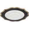 LE COQ PORCELAINE Ionica piattino per tazza tè nero con filo oro al bordo e filo marly Ø cm 15,5 (minimo 6 pezzi)