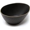 LE COQ PORCELAINE Kypseli coppa angolare nero matt cm 20,5x16 h cm 9 (minimo 8 pezzi)