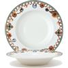 LE COQ PORCELAINE Lithos piatto fondo bianco e verde salvia Ø cm 21,5 (minimo 4 pezzi)