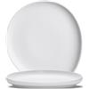 LE COQ PORCELAINE Ninfa piatto segnaposto obliquo bianco lucido cm 30,5x27,5 h cm 4 (minimo 2 pezzi)