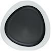 LE COQ PORCELAINE Persephone piatto frutta nero matt con fascia bianca Ø cm 22,5 (minimo 12 pezzi)