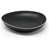 LE COQ PORCELAINE Persephone piatto fondo nero matt con filo bianco Ø cm 25,5 h cm 4,5 (minimo 8 pezzi)