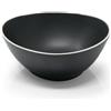 LE COQ PORCELAINE Persephone coppa angolare nero matt con filo bianco Ø cm 18 h cm 7 (minimo 12 pezzi)